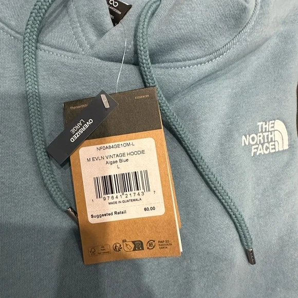 The North Face Men's Teal Hoodie - Picture 6 of 6